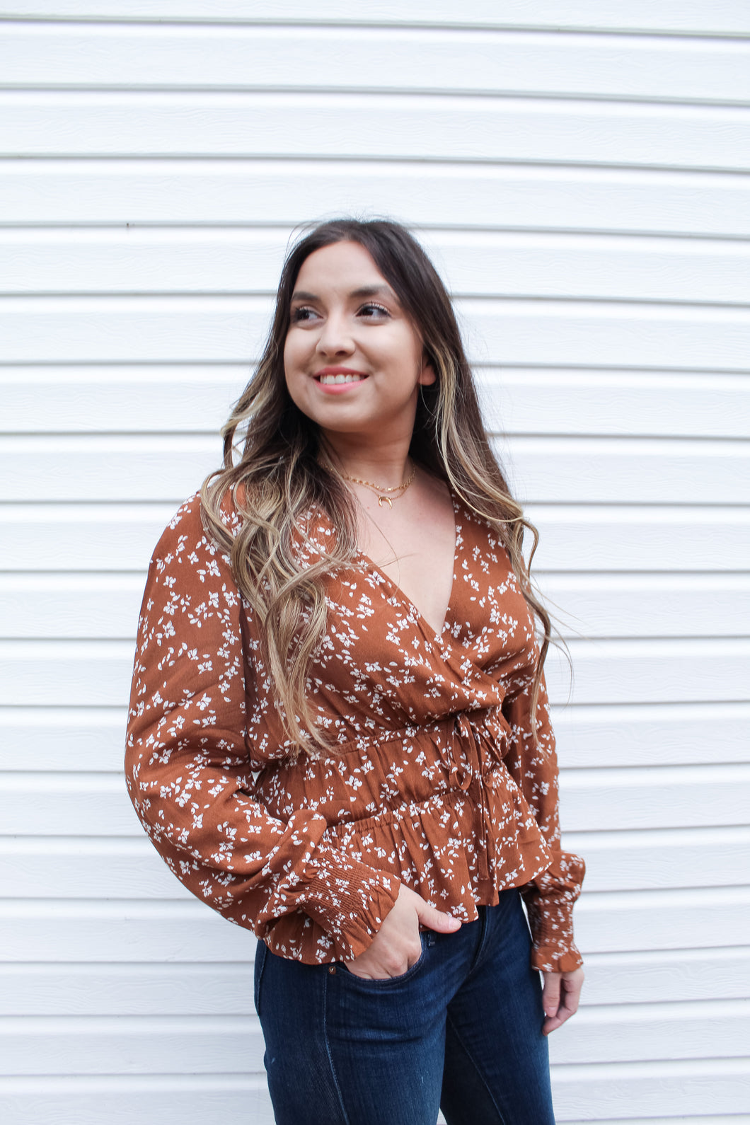 In A Cinch Floral Blouse